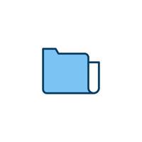 Folder line icon. line style sign for mobile concept and web design. Outline vector icon. Symbol, logo illustration. Vector graphic