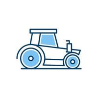 icono de línea de tractor. signo de estilo lineal para concepto móvil y diseño web. icono de vector de contorno. aislado sobre fondo blanco