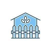 Fence line icon. linear style sign for mobile concept and web design. Outline vector icon. Isolated on white background