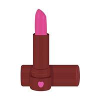 Pink lipstick in burgundy tube vector