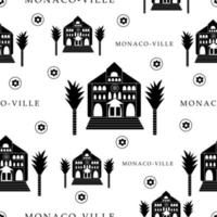 Monaco-Ville, seamless pattern vector
