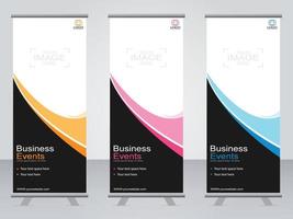 banner de negocios roll up set plantilla de banner standee. vector