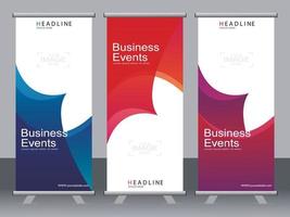 banner de negocios roll up set plantilla de banner standee. vector