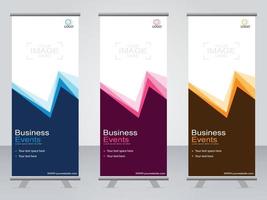 banner de negocios roll up set plantilla de banner standee. vector