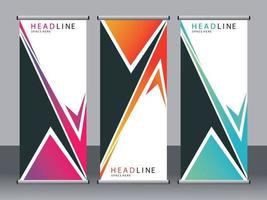 banner de negocios roll up set plantilla de banner standee. vector