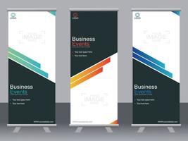 Business banner roll up set  standee banner template  Modern banner. vector