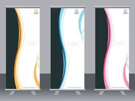 banner de negocios roll up set plantilla de banner standee banner moderno. vector