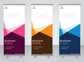 Business banner roll up set  standee banner template.
