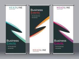 banner de negocios roll up set plantilla de banner standee. vector