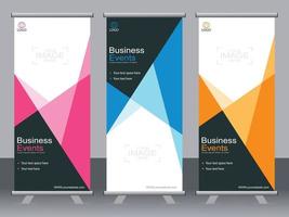 banner de negocios roll up set plantilla de banner standee. vector