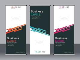 banner de negocios roll up set plantilla de banner standee. vector