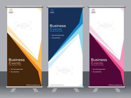 banner de negocios roll up set plantilla de banner standee. vector