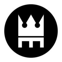 letter M or E crown logo. Minimalist logo design. vector