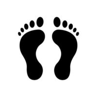 Human Footprint Black Silhouette Icon. Track Foot Print Step Carbon CO2 Environmental Conservation Glyph Pictogram. Imprint Man Footstep Shape Cute Flat Eco Symbol. Isolated Vector Illustration.