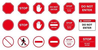 Stop hand forbidden sign Royalty Free Vector Image