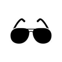Summer Beach Black Sun Glasses Silhouette Icon. Vintage Fashion Dark Sunglasses Reflection Sun Ray Glyph Pictogram. Elegance Stylish See Eye Spectacles Flat Symbol. Isolated Vector Illustration.