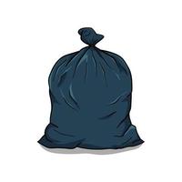 Trash bag vector hand drawing