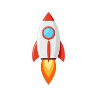 Rocket Ship vector isolated on white background