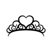 vector queen crown isolated on white background