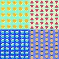 Summer pattern seamless vector collection set design