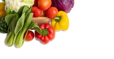 Group vegetables isolate on the white background photo