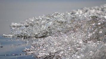 Blurred background and texture of bubble on the water photo