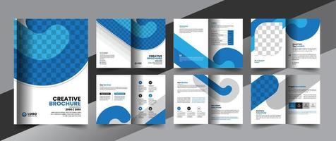 Corporate company profile brochure annual report booklet business proposal layout concept design vector