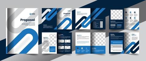 folleto de perfil de empresa corporativa folleto de informe anual diseño de concepto de diseño de propuesta comercial vector