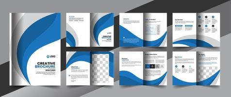 Corporate company profile brochure annual report booklet business proposal layout concept design vector