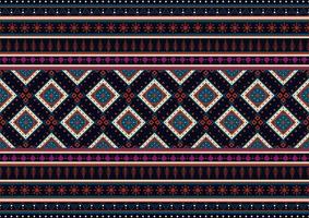 Geometric ethnic oriental pattern background. Design for texture, wrapping, clothing, batik, fabric, wallpaper and background. Pattern embroidery design. vector
