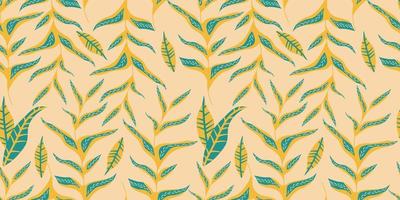 Aesthetic boho jungle seamless pattern for print design. Boho botanical tropic floral background. Modern exotic floral jungle pattern. Geometric texture. Print design vector