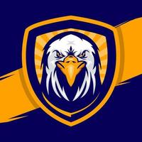 logotipo de la mascota de la cabeza de águila vector