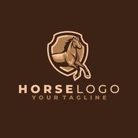 impresionante logotipo de caballo vector