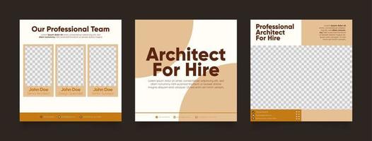 social media template banner house architecture service promotion