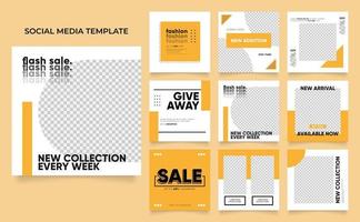 social media template banner fashion sale promotion vector