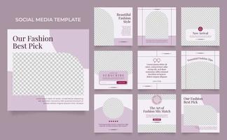 social media template banner fashion sale promotion vector
