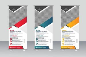 minimal business rollup banner template vector