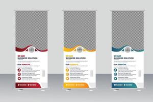 Simple corporate rollup banner template vector