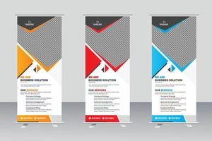 minimal business rollup banner template vector