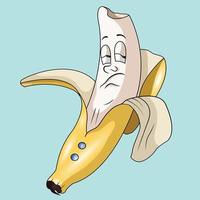 ripe banana ready to eat vector