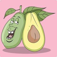 el aguacate esta sonriendo vector