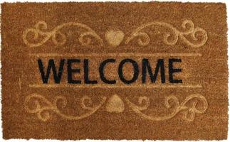 Welcome door Mat Isolated on a White Background photo