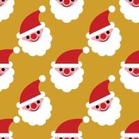 just cute santa seamless pattern design vector on yellow