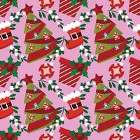 cute seamless pattern design vector on pink background