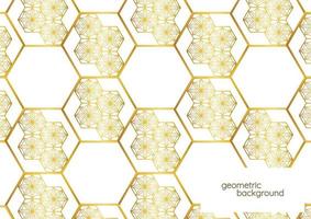 gold geometric background vector design