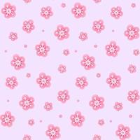 Cute Flower Vector Seamless Pattern