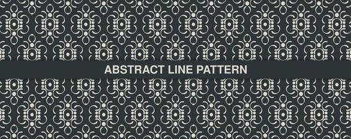 flat ornament line pattern design vector