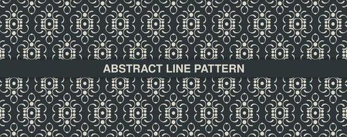 flat ornament line pattern design vector