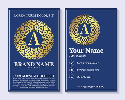 Luxury ornament pattern vertical card