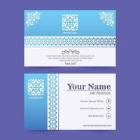 Blue ornamental logos and business cards template vector